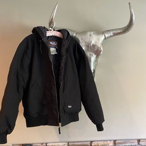 Walls Black Hoodie Zip Coat